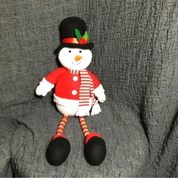 NWT Sitting Stuffed Snowman - Picture 1 of 7